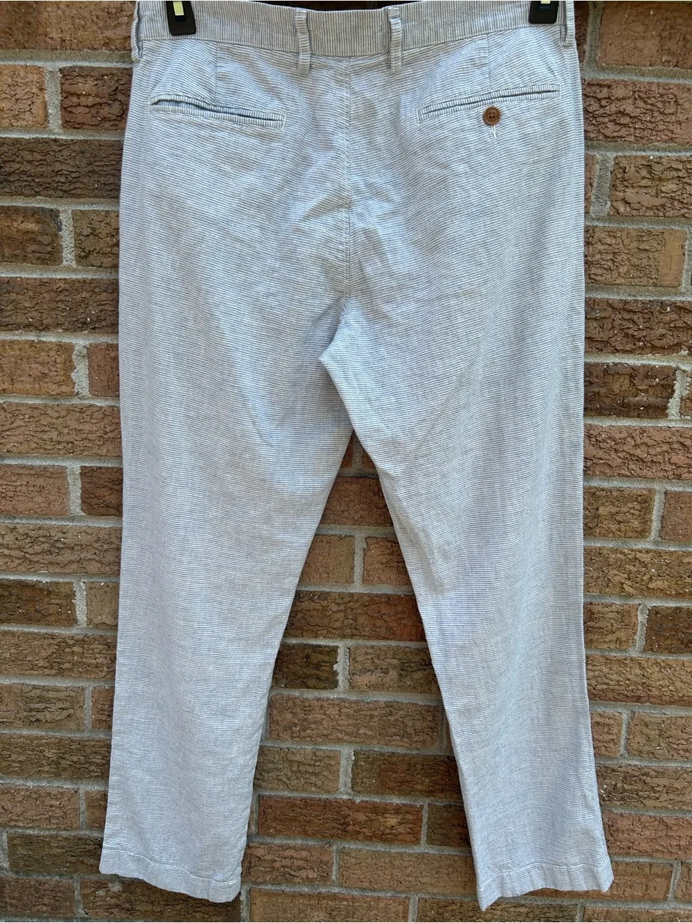 J. Crew Light blue / white horizontal stripe Men's Chino Pants 32x30